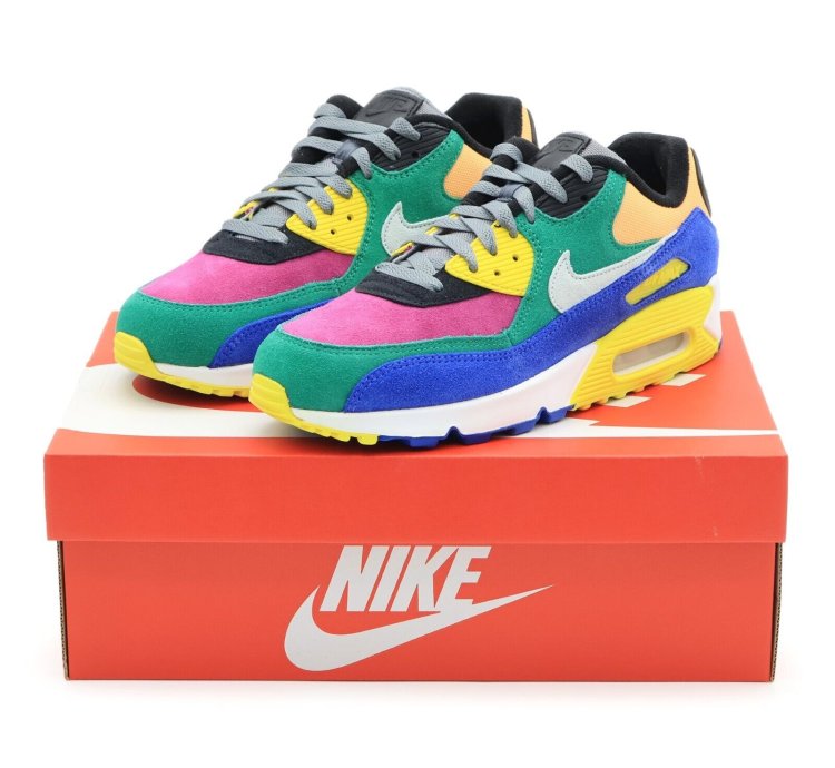 Nike Air Max 90 Viotech Lucid Green Game Royal Purple Yellow