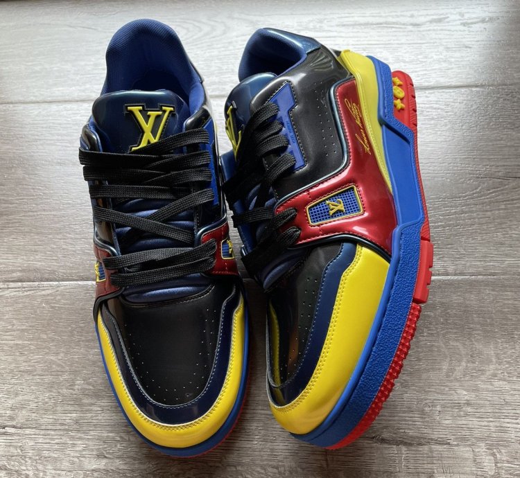 Louis Vuitton Marine Red Yellow Trainer Sneaker