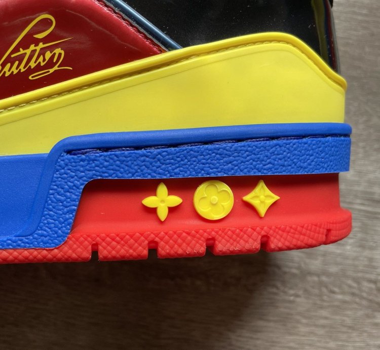 Louis Vuitton Marine Red Yellow Trainer Sneaker