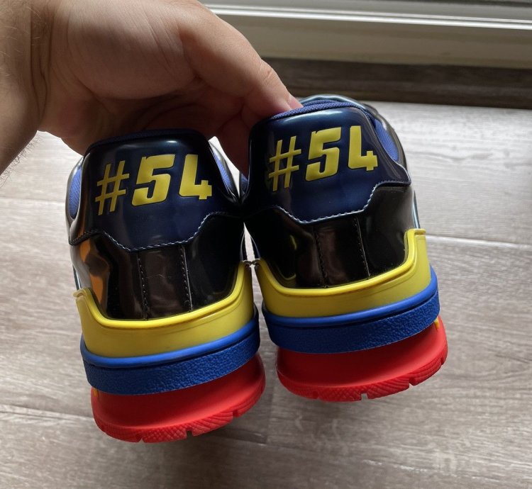 Louis Vuitton Marine Red Yellow Trainer Sneaker
