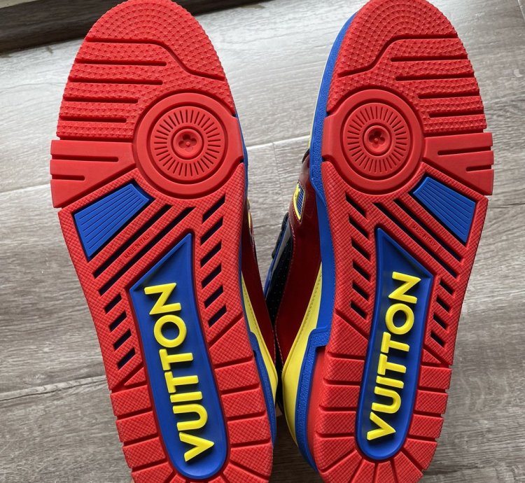 Louis Vuitton Marine Red Yellow Trainer Sneaker