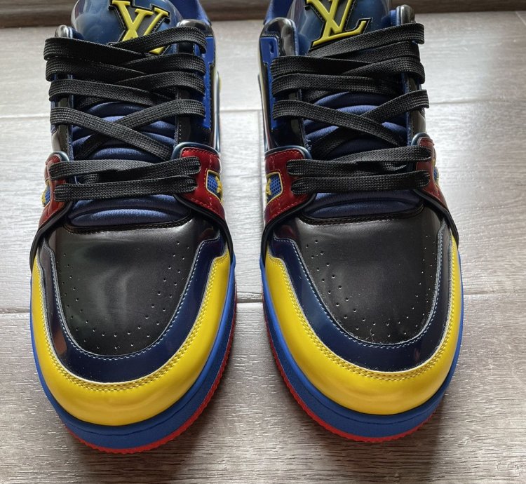Louis Vuitton Marine Red Yellow Trainer Sneaker