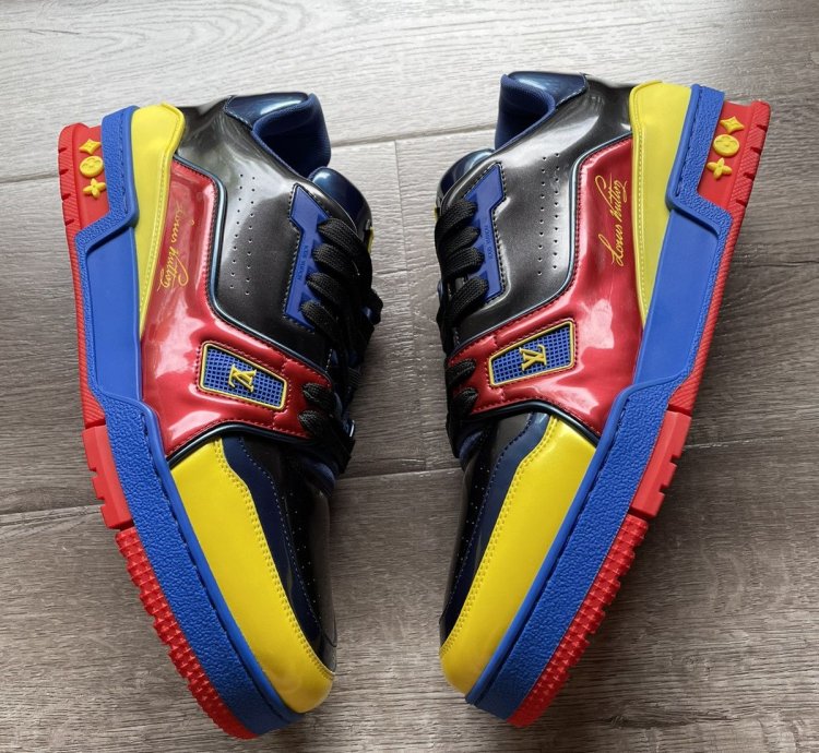Louis Vuitton Marine Red Yellow Trainer Sneaker