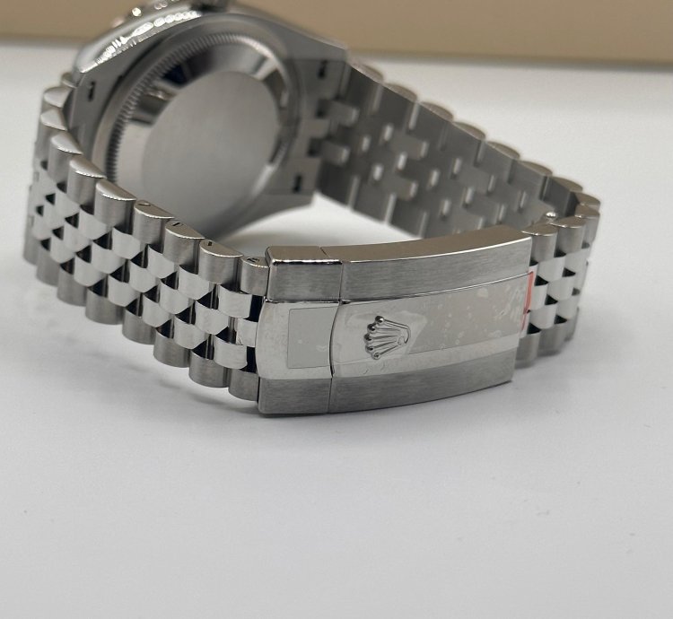 Rolex Datejust 36 Ref 126284rb Blue Motif Dial With Factory Diamond Bezel - New Unworn Full Set