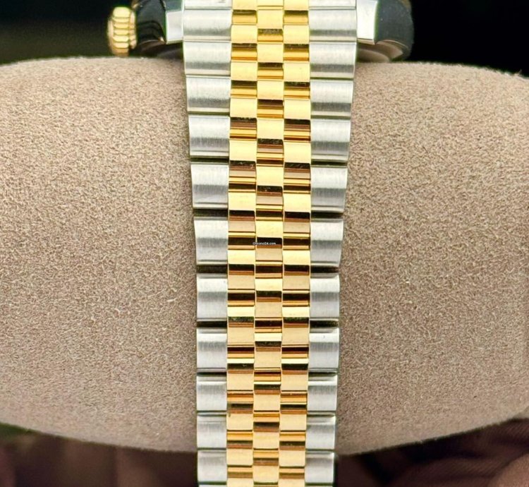 Rolex Datejust 36 Steel Yellow Gold Fluted Silver Roman Diamond Vi Ix Dial Jubilee