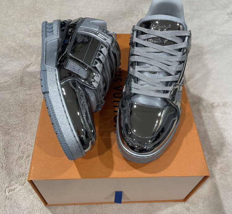 Louis Vuitton Mirror Silver Trainer Sneaker