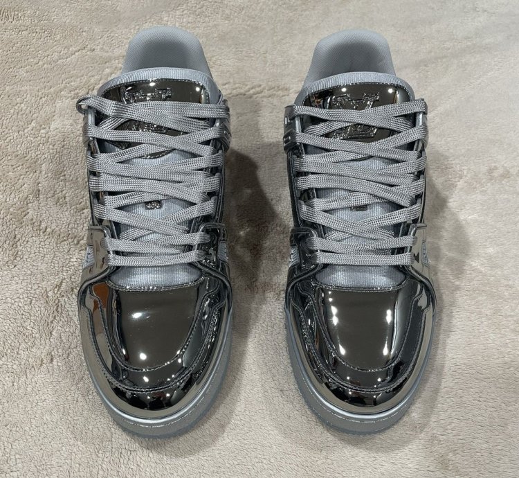 Louis Vuitton Mirror Silver Trainer Sneaker