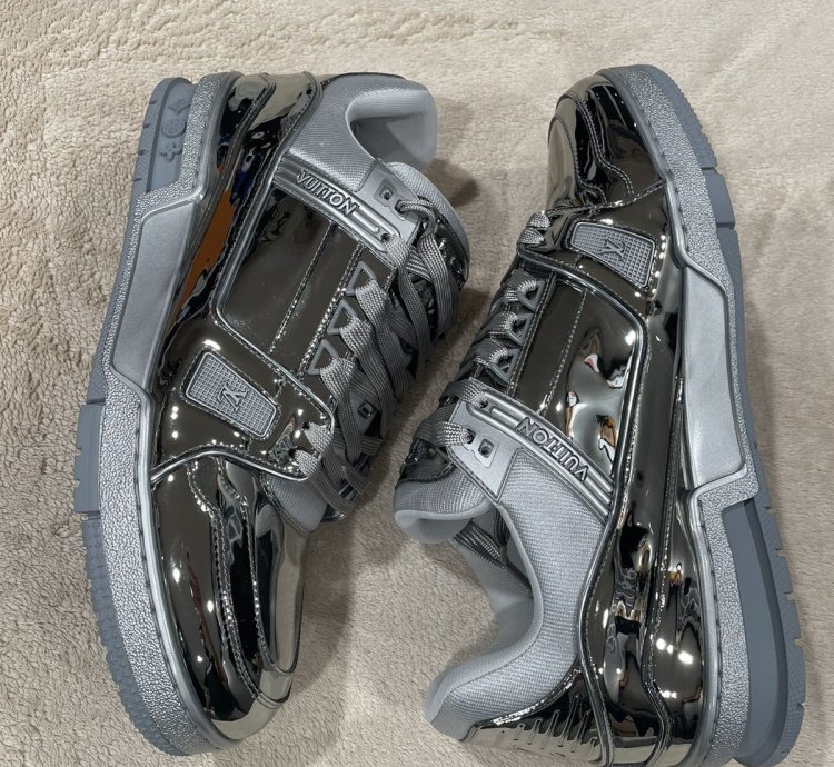 Louis Vuitton Mirror Silver Trainer Sneaker