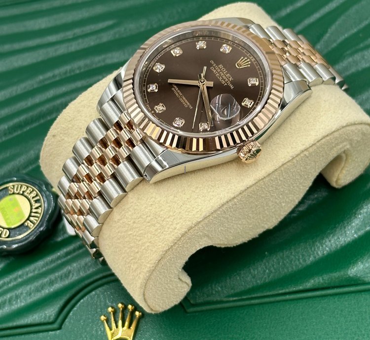 Rolex Datejust 41 126331g Chocolate Diamond Dial Jubilee