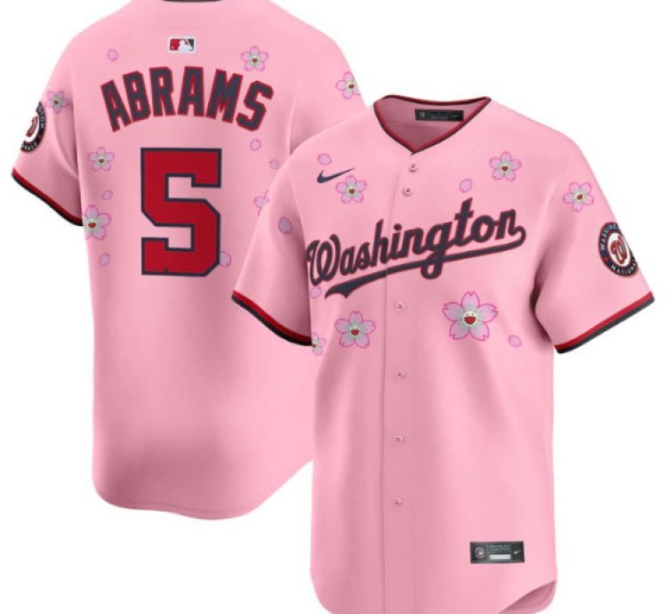 Cj Abrams Jersey 5 Washington Nationals Cherry Blossom Vapor Premier Limited Stitched