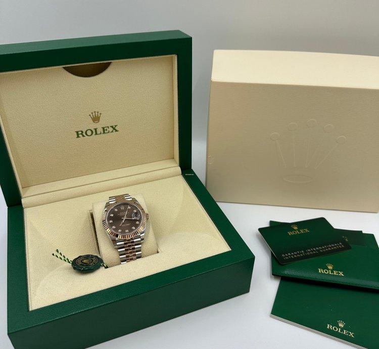 Rolex Datejust 41 126331g Chocolate Diamond Dial Jubilee