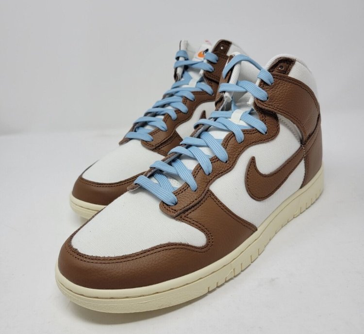 Nike Dunk Hi Retro Prm Pecan Sail Worn Blue Off Noir Dq8800-200 New Ships Asap