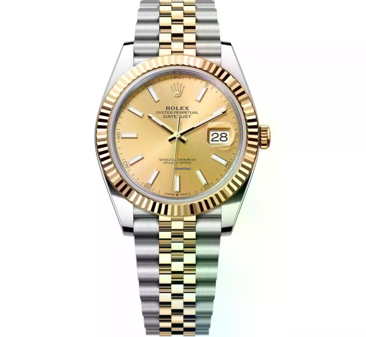 Rolex Datejust 41 126333-0010 Jubilee Stainless Steel Yellow Gold Watch Champagne Index Dial 2024