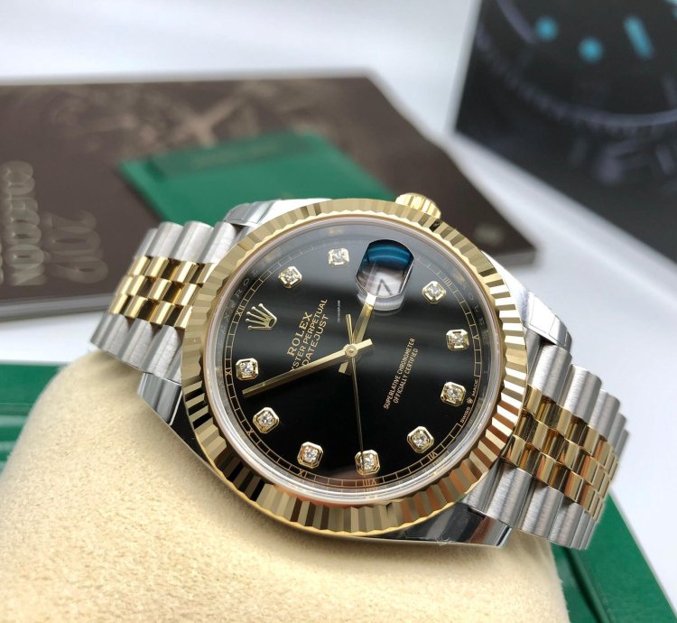 Rolex Datejust 41 126333g Black Diamond Dial Jubilee