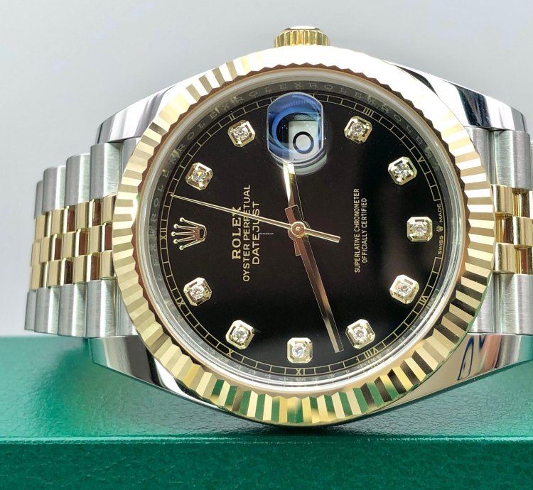 Rolex Datejust 41 126333g Black Diamond Dial Jubilee