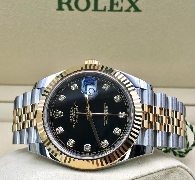 Rolex Datejust 41 126333g Black Diamond Dial Jubilee
