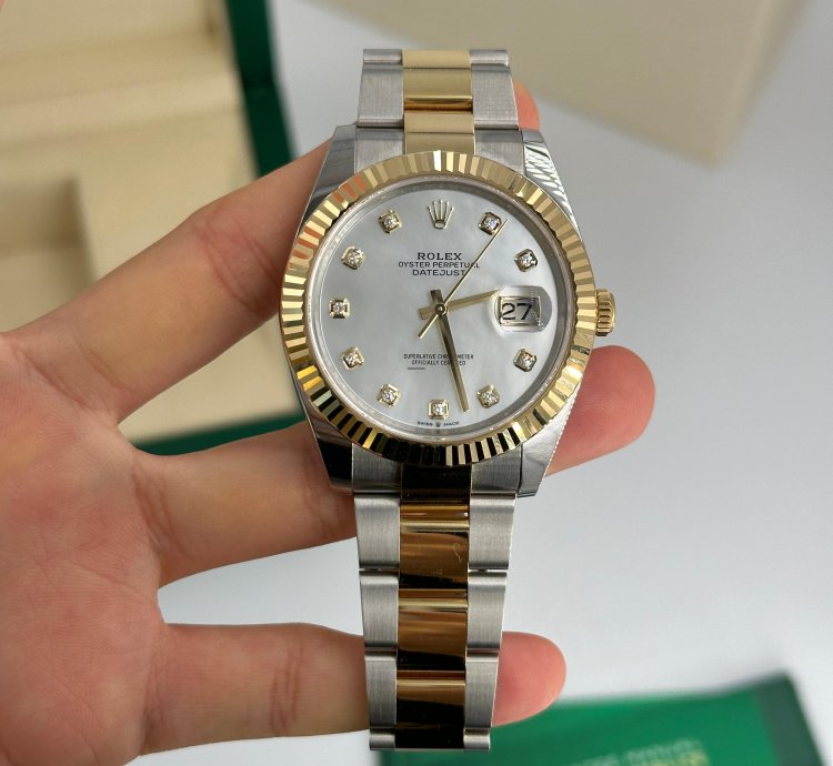 Rolex Datejust 41 126333ng Mother Of Pearl Diamond Dial Oyster