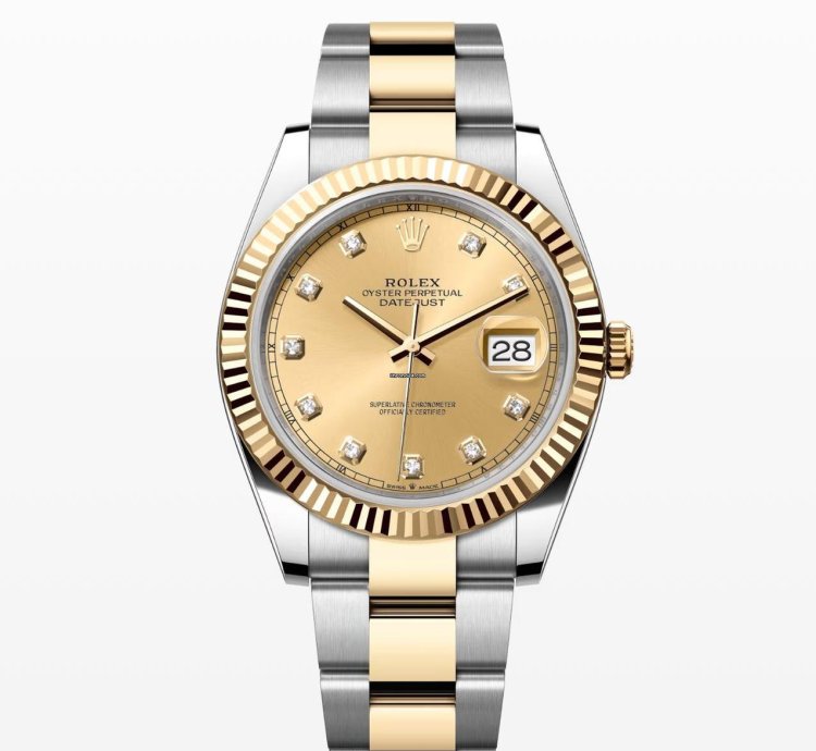 Rolex Datejust 41 2024 Datejust 41 Steel And Gold Factory Champagne Diamond Dial 126333 Unworn Box Papers