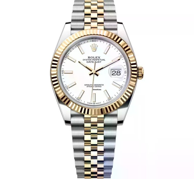Rolex Datejust 41 41mm 126333-0016 Jubilee Stainless Steel Yellow Gold Watch White Index Dial 2024