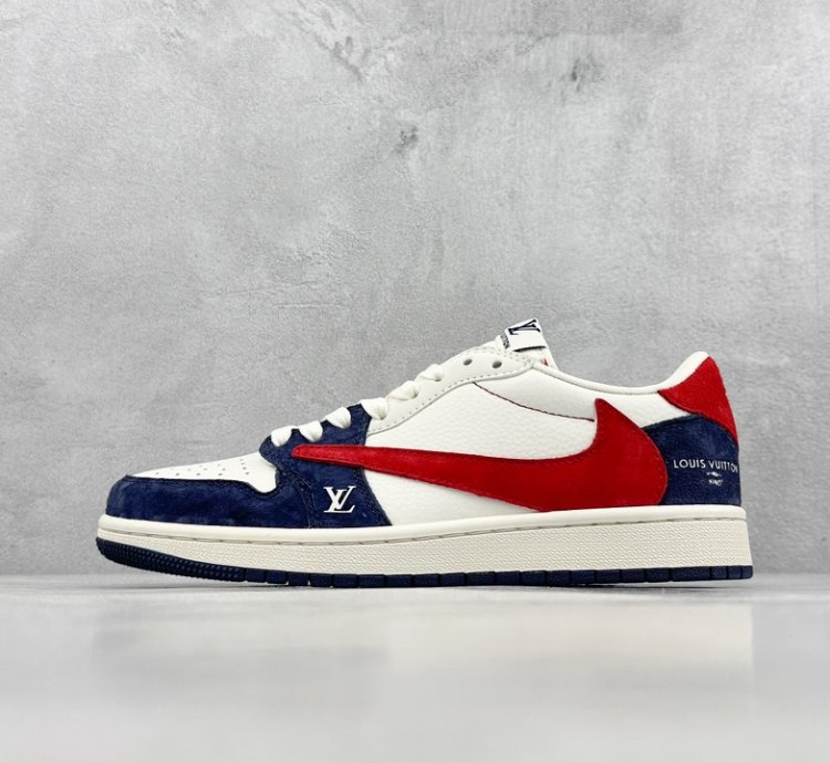 280 Travis Scott X Nike Air Jordan 1 Low X Louis Vuitton Three-party Joint Yq208