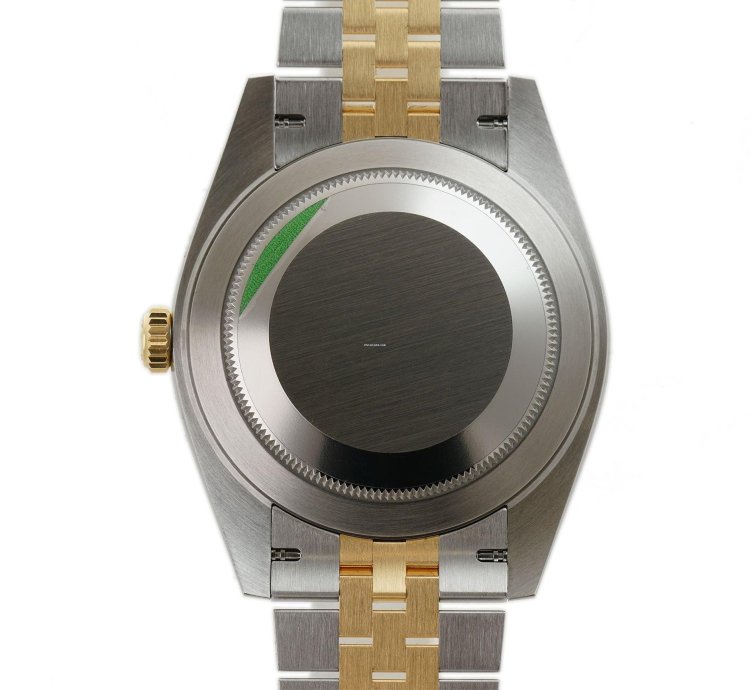 Rolex Datejust 41 41mm Steel 18k Yellow Gold Black Diamond Dial Jubilee Bracelet