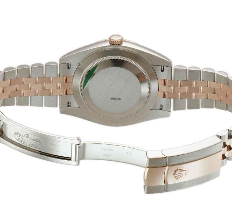 Rolex Datejust 41 41mm Steel Everose Gold Chocolate Diamond Dial Jubilee Bracelet