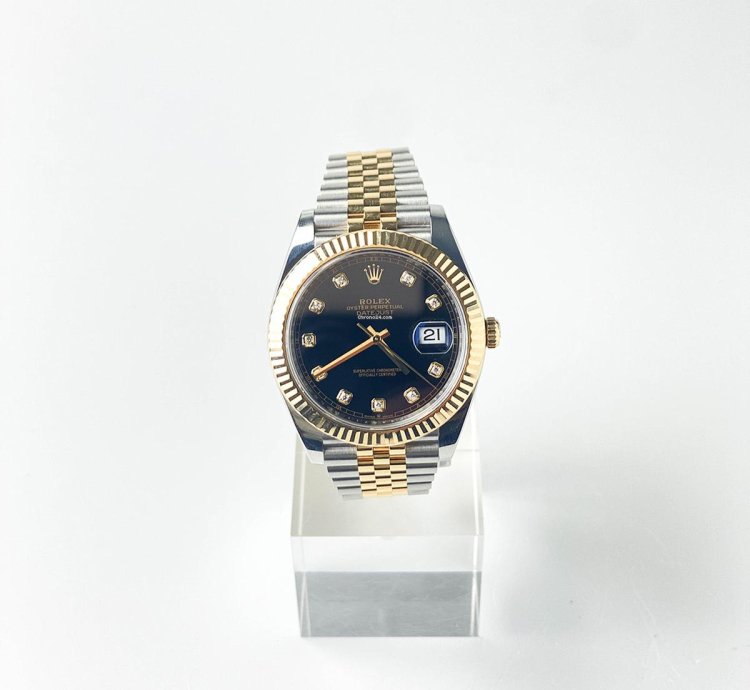 Rolex Datejust 41 Black Dial Diamonds 126333 Like New
