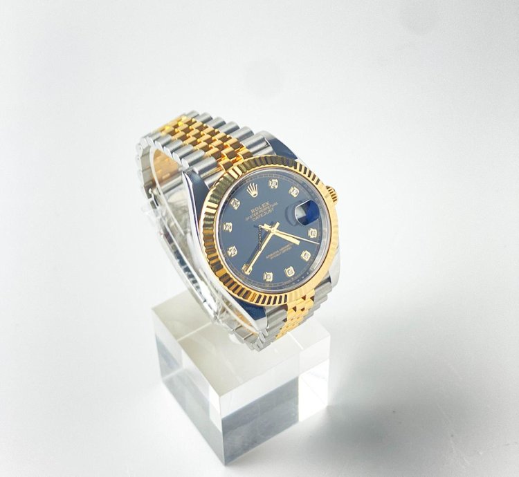 Rolex Datejust 41 Black Dial Diamonds 126333 Like New