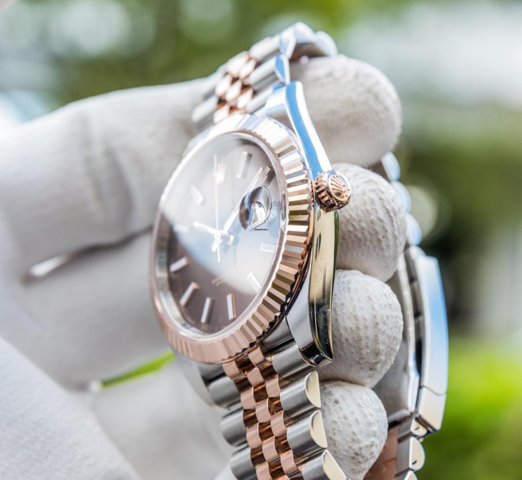 Rolex Datejust 41 Chocolate Dial Everose Steel Jubilee