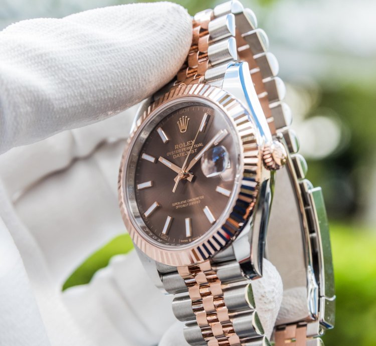 Rolex Datejust 41 Chocolate Dial Everose Steel Jubilee