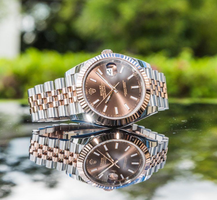 Rolex Datejust 41 Chocolate Dial Everose Steel Jubilee