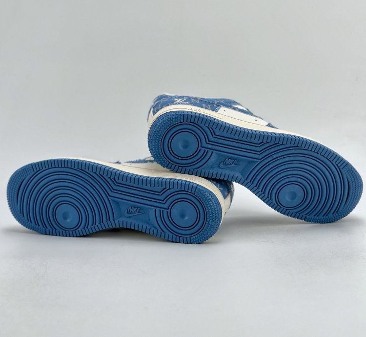 260 Nike Air Force 1 Low 07 X Mlb White Blue Denim Hd1968-028 12
