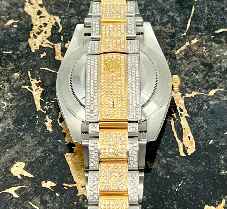 Rolex Datejust 41 New - Champagne Dial - Iced Out - Diamonds
