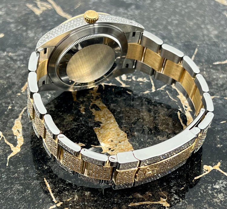 Rolex Datejust 41 New - Champagne Dial - Iced Out - Diamonds
