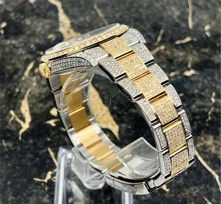 Rolex Datejust 41 New - Champagne Dial - Iced Out - Diamonds