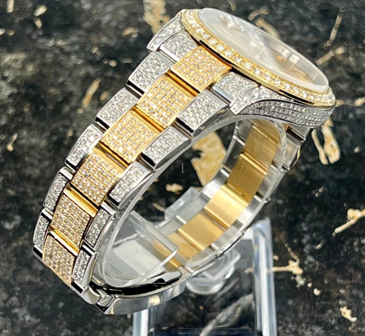 Rolex Datejust 41 New - Champagne Dial - Iced Out - Diamonds