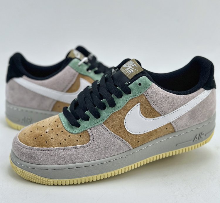 120 Nike Air Force 1 Low 07 Suede Gray Brown Green Dv0788-200 -12