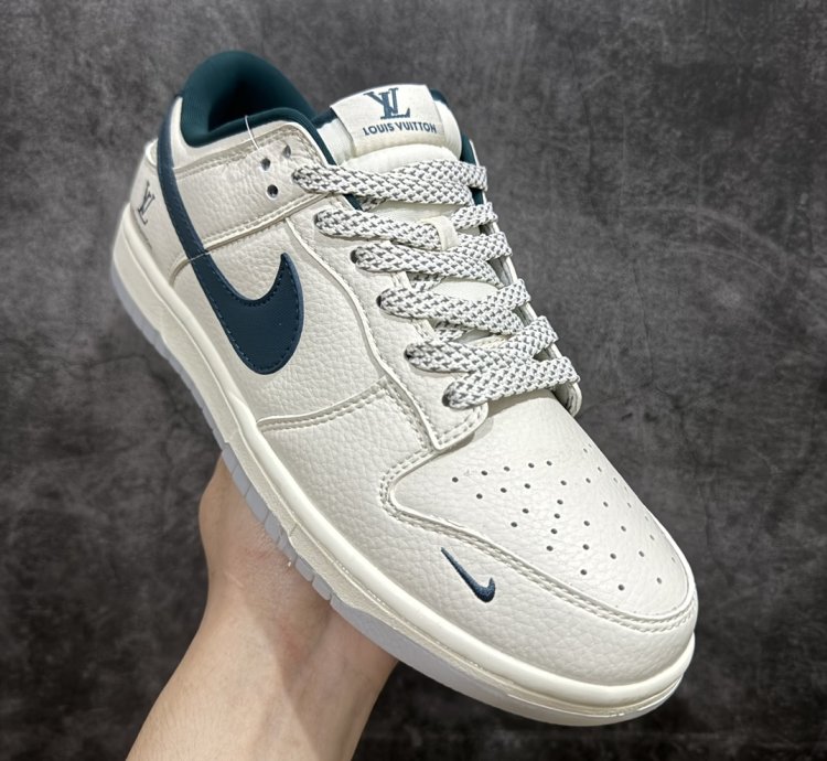 280 Nike Sb Dunk Low X Louis Vuitton White Navy Blue Starry123