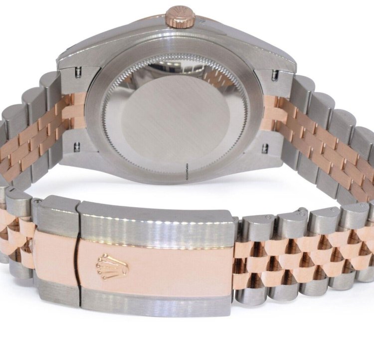Rolex Datejust 41 Nos Rolex Datejust 41 18k Rose Gold Steel Chocolate Diamond Watch 24 126331