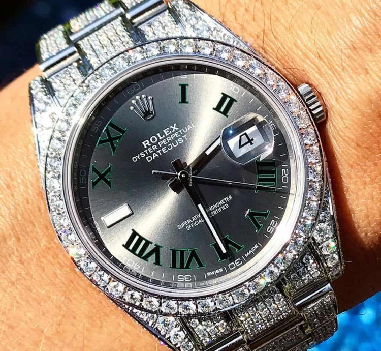 Rolex Datejust 41 Oyster 41mm Unworn Full Set 2023 Wimbledon Roman Dial Top Quality