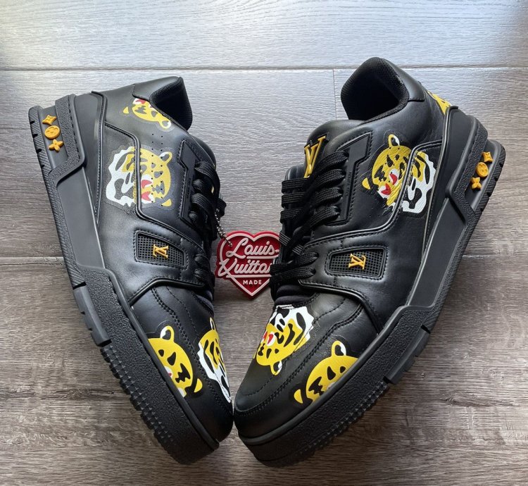 Louis Vuitton Nigo Black Tiger Trainer Sneaker