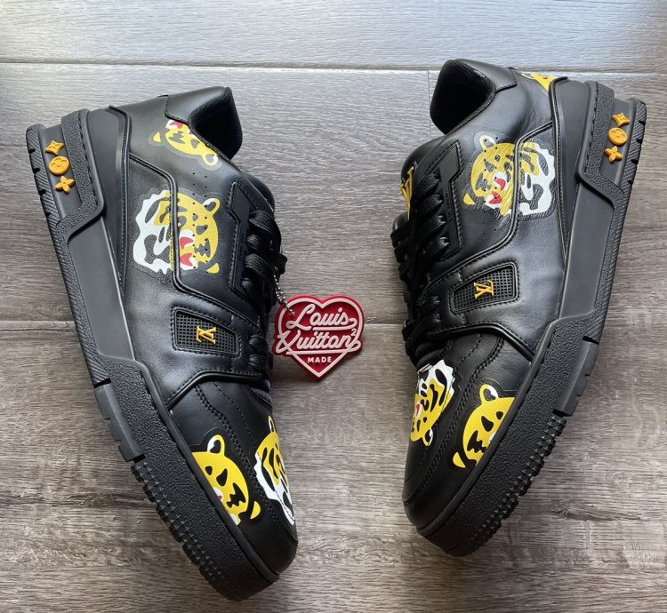 Louis Vuitton Nigo Black Tiger Trainer Sneaker