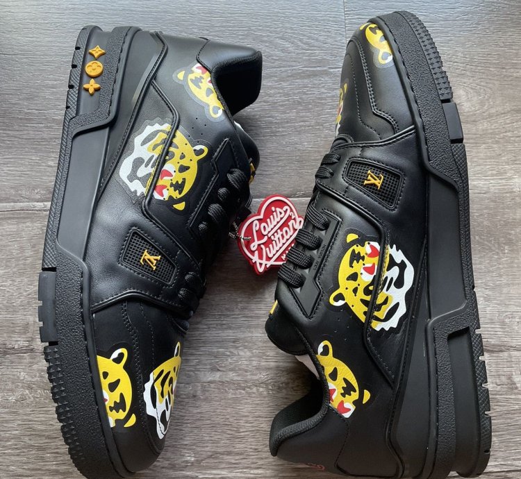 Louis Vuitton Nigo Black Tiger Trainer Sneaker