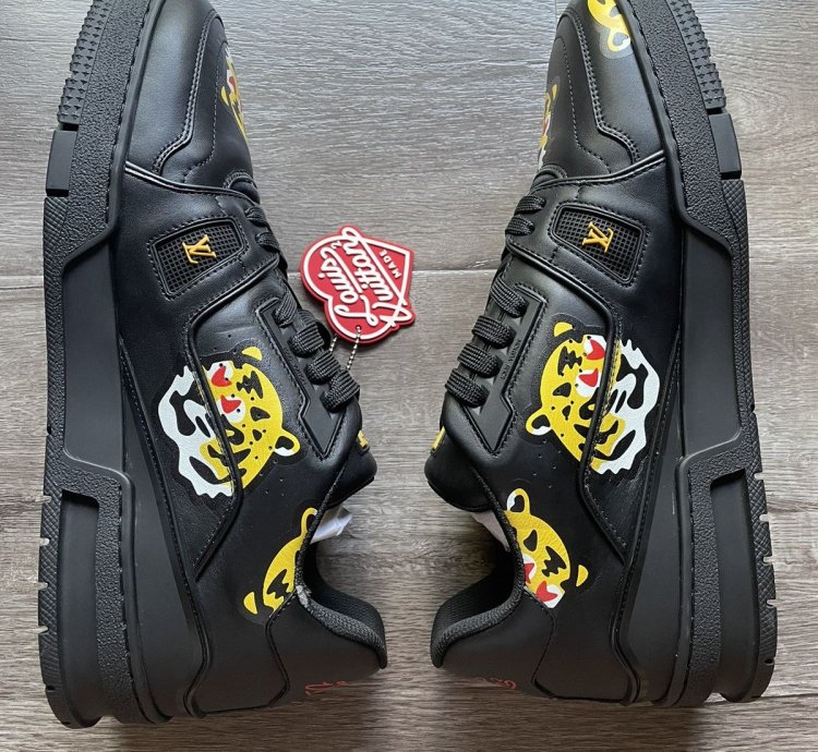 Louis Vuitton Nigo Black Tiger Trainer Sneaker