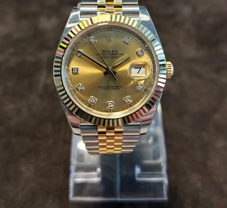 Rolex Datejust 41 Stahl Gold Diamant Zifferblatt