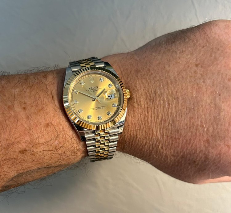 Rolex Datejust 41 Stahl Gold Diamant Zifferblatt