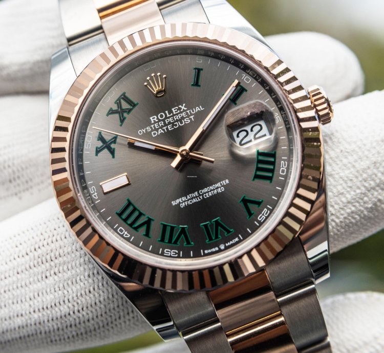 Rolex Datejust 41 Wimbledon Dial - Everose Gold - Oyster Bracelet