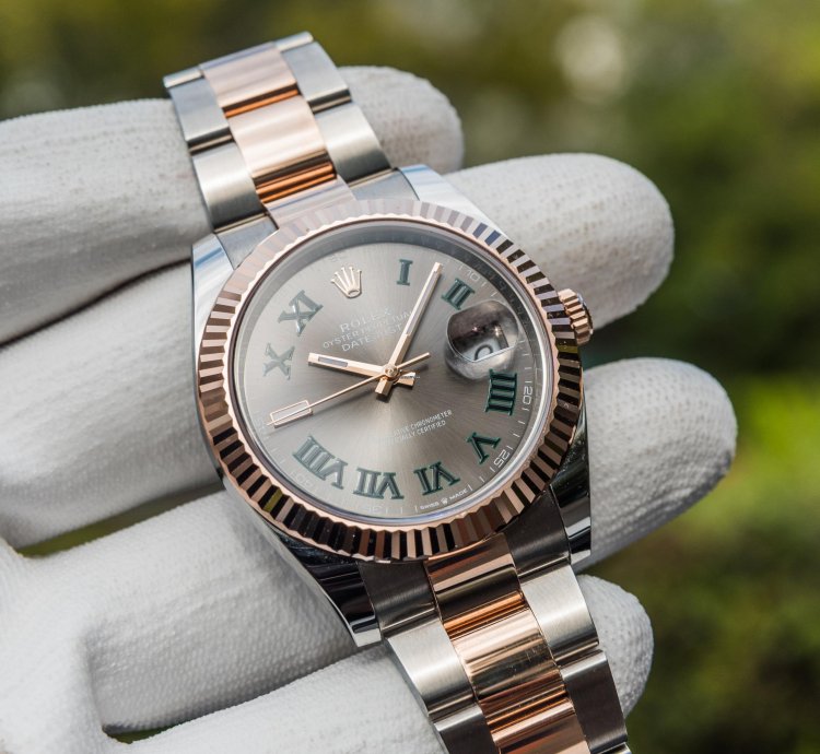 Rolex Datejust 41 Wimbledon Dial - Everose Gold - Oyster Bracelet