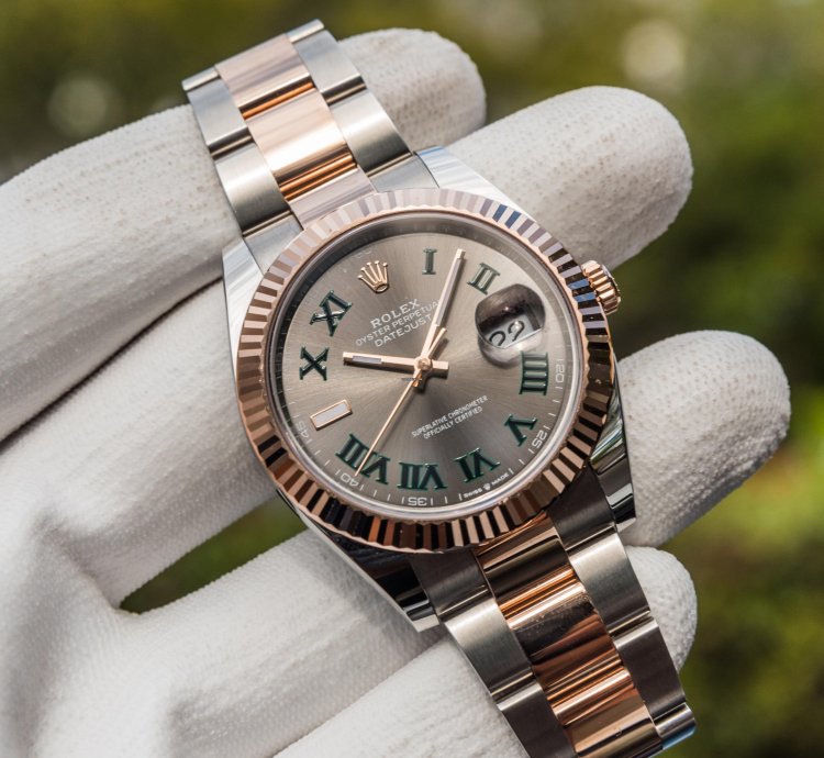 Rolex Datejust 41 Wimbledon Dial - Everose Gold - Oyster Bracelet