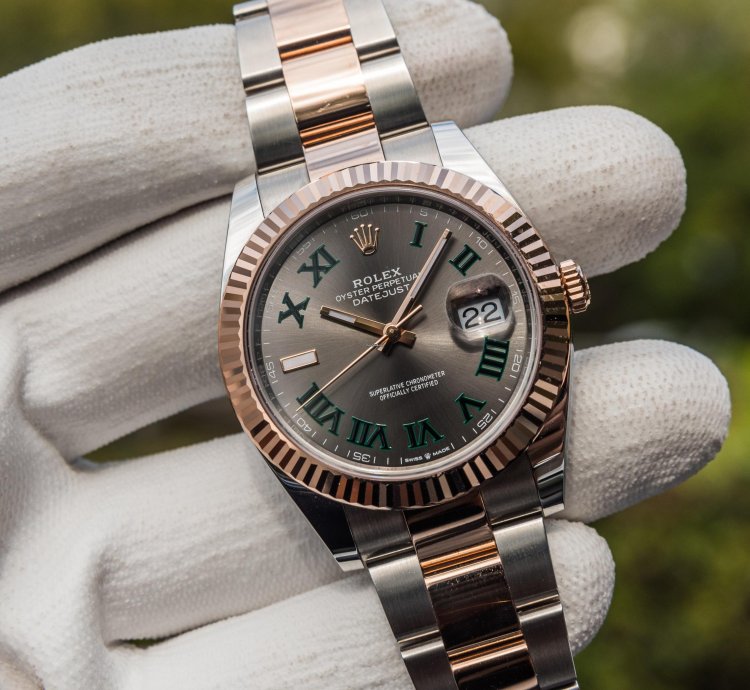 Rolex Datejust 41 Wimbledon Dial - Everose Gold - Oyster Bracelet